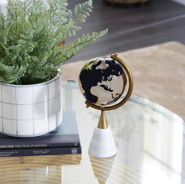 Glass Globe with Marble Base (Small)