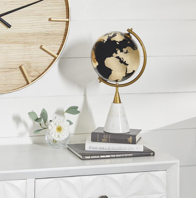 Glass Globe with Marble Base (Large)