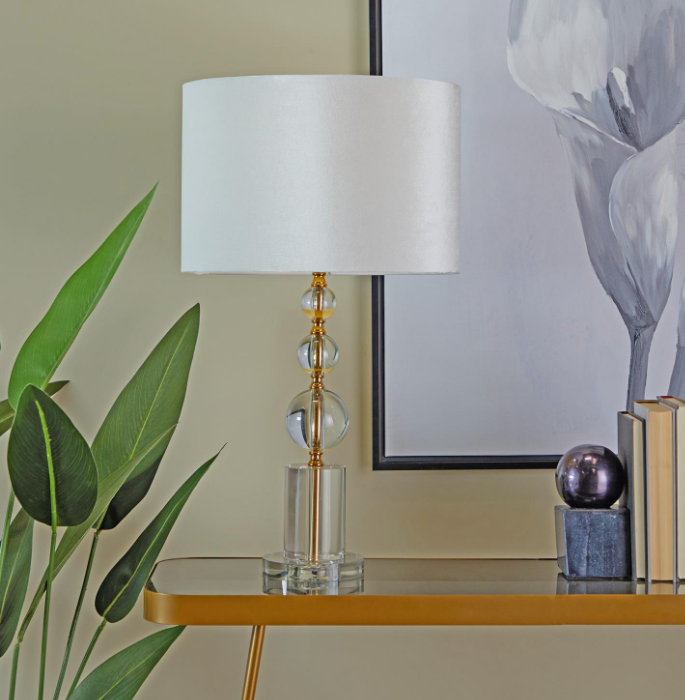 Gold Crystal Glam Table Lamp