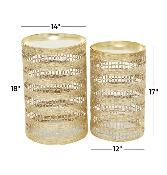 Gold Metal Accent Table (Various Sizes)
