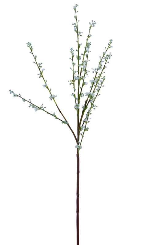 38" Winter Jasmine Spray, White