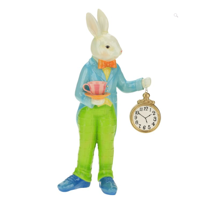 18.5" Rabbit w/ Clock