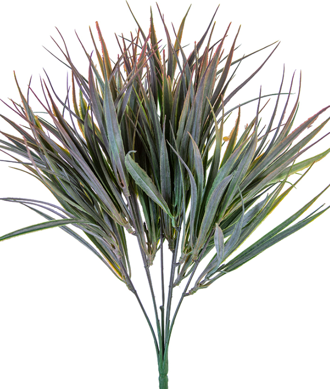 15" Cattail Grass, Purple Green