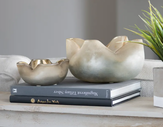 Blown Glass Bowls, Set of 2