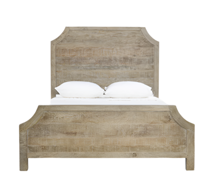 Francesca Solid Wood King Bed, Vintage Taupe