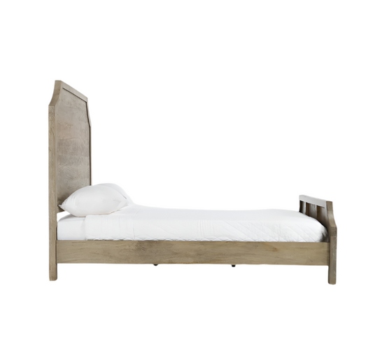 Francesca Solid Wood King Bed, Vintage Taupe