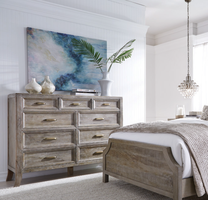 Francesca 9 Drawer Dresser, Vintage Taupe
