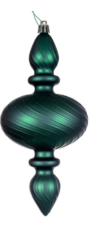 Large Midnight Green Swirl Finial (Various Styles)