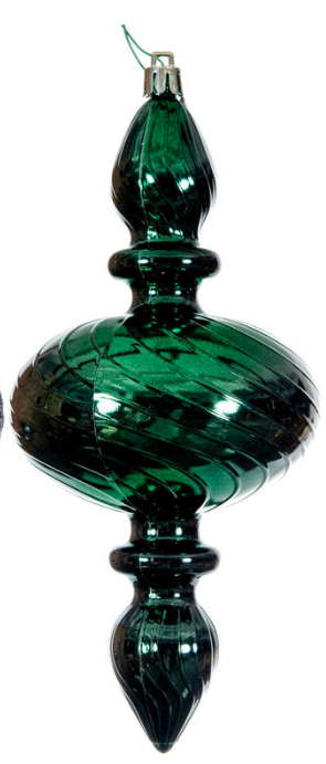 Large Midnight Green Swirl Finial (Various Styles)