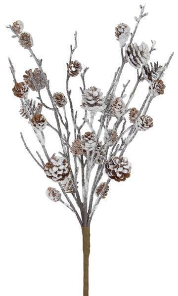 18" Snowy Pinecone Pick