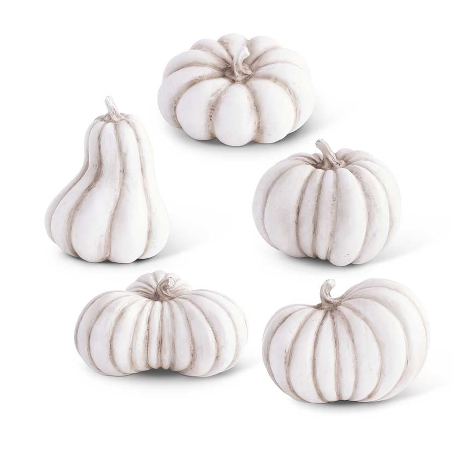 White Resin Pumpkin (Various Styles)