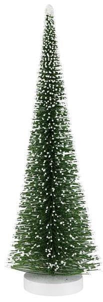 Bottle Brush Tree with Snow Tips, Green (Various Sizes)