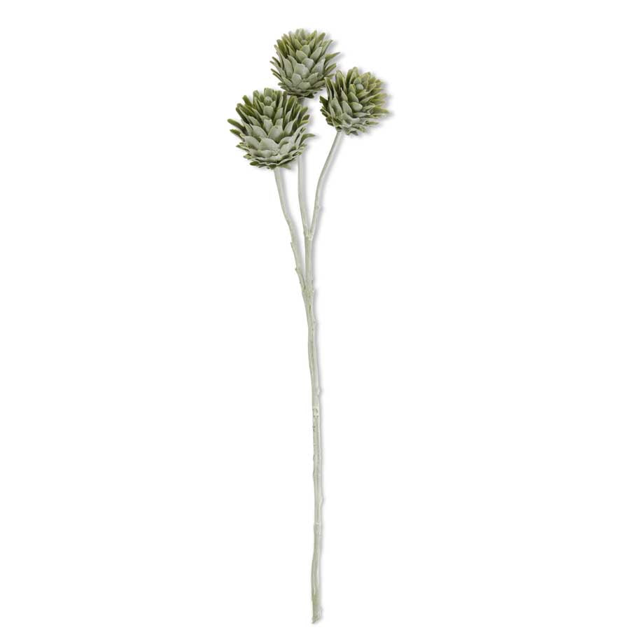 24" Soft Green Triple Artichoke Spray, Light Green