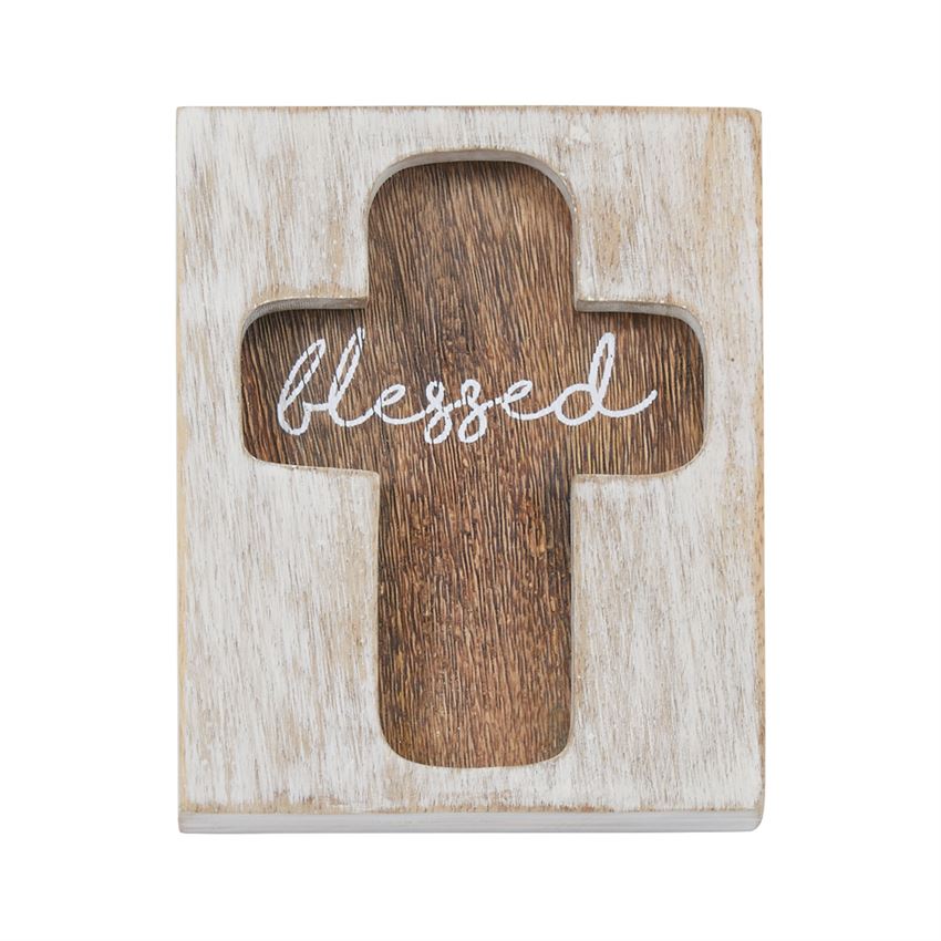 Wood Cross Plaque ( Various Styles)