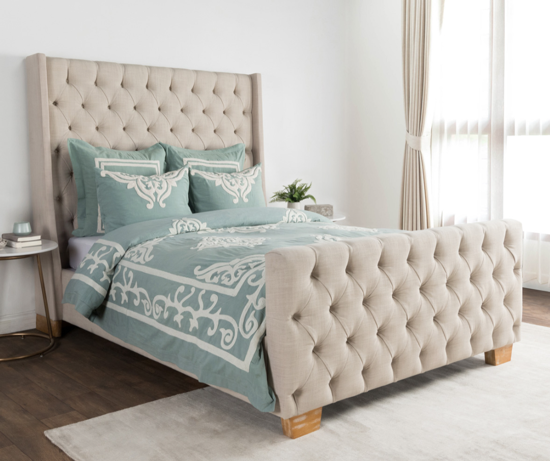 Patrina 6 Piece King Duvet Set, Blue Surf