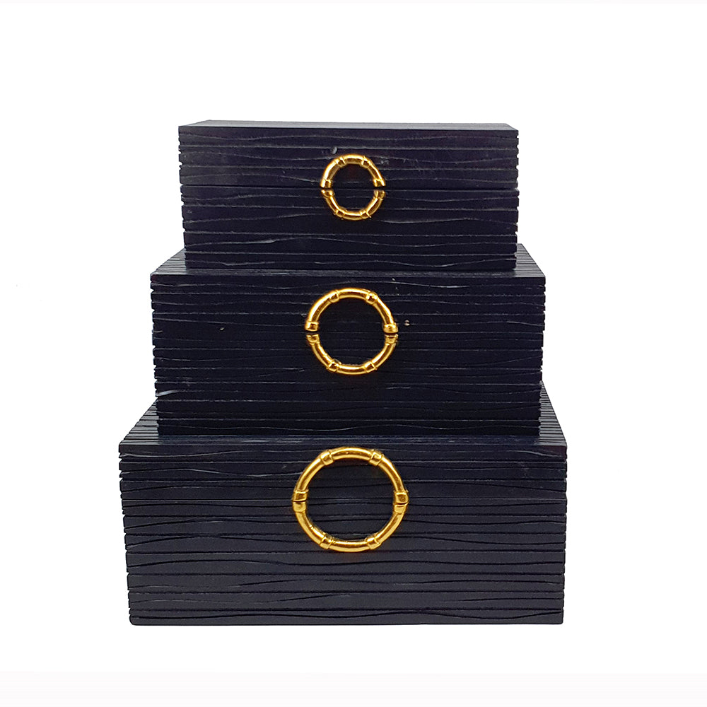 Dayton Lidded Black Box, Various Sizes