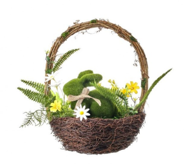 Flock Bunny in Easter Basket