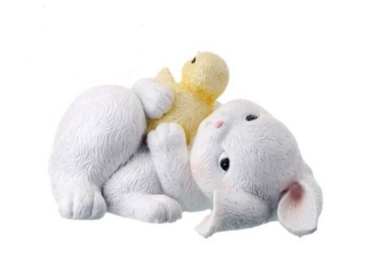 Resin Glitter Bunny with Chick (Various Styles)