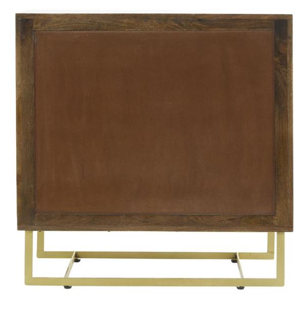 Brown Geometric 2 Door Cabinet