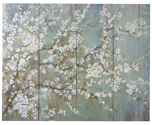 Cherry Blossom Canvas Painting, Set of 4