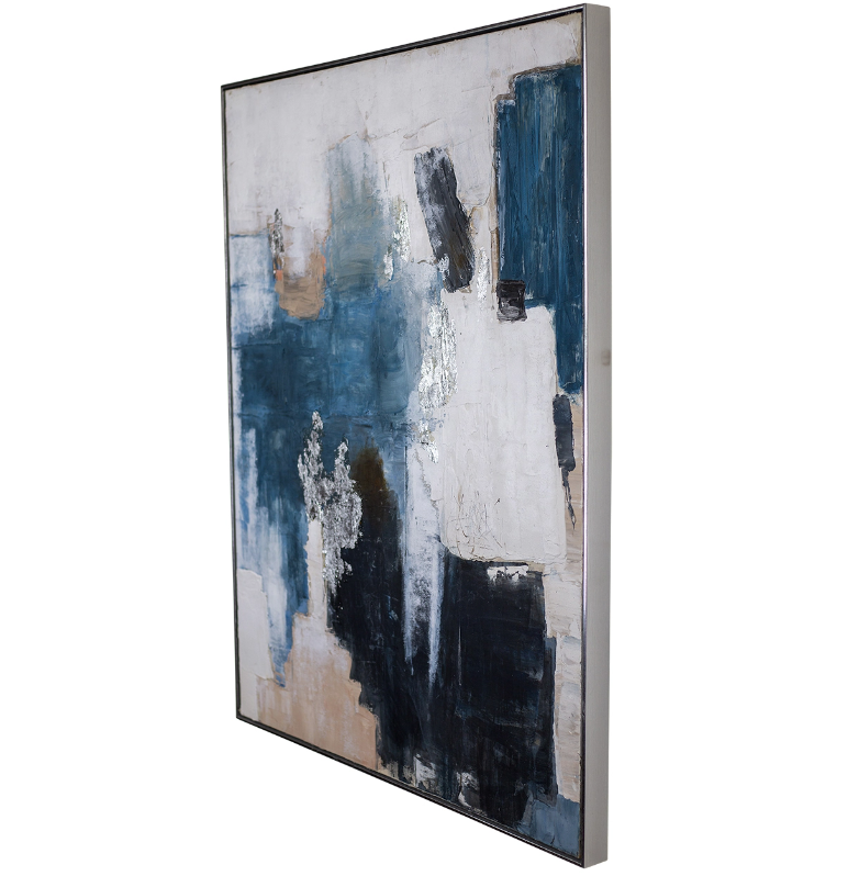 Cerulean Hand-Painted Wall Art