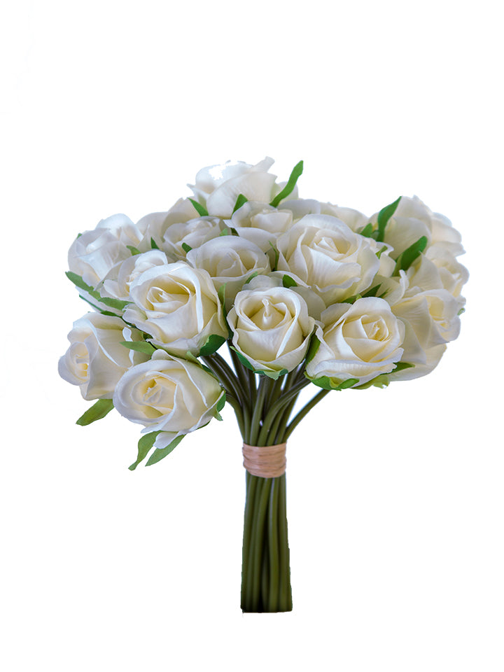 9" Mini Rose Bundle, Cream