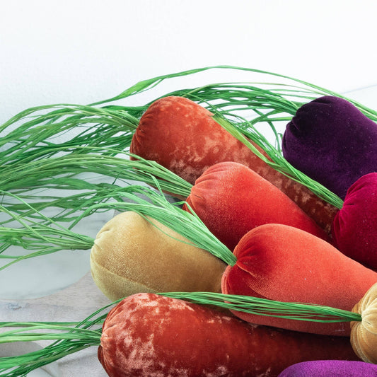 Handmade Velvet Carrots (Various Colors)