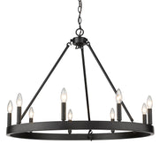 Alastair 9 Light Chandelier, Black