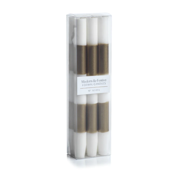 Modern Gold Candles, Set of 6