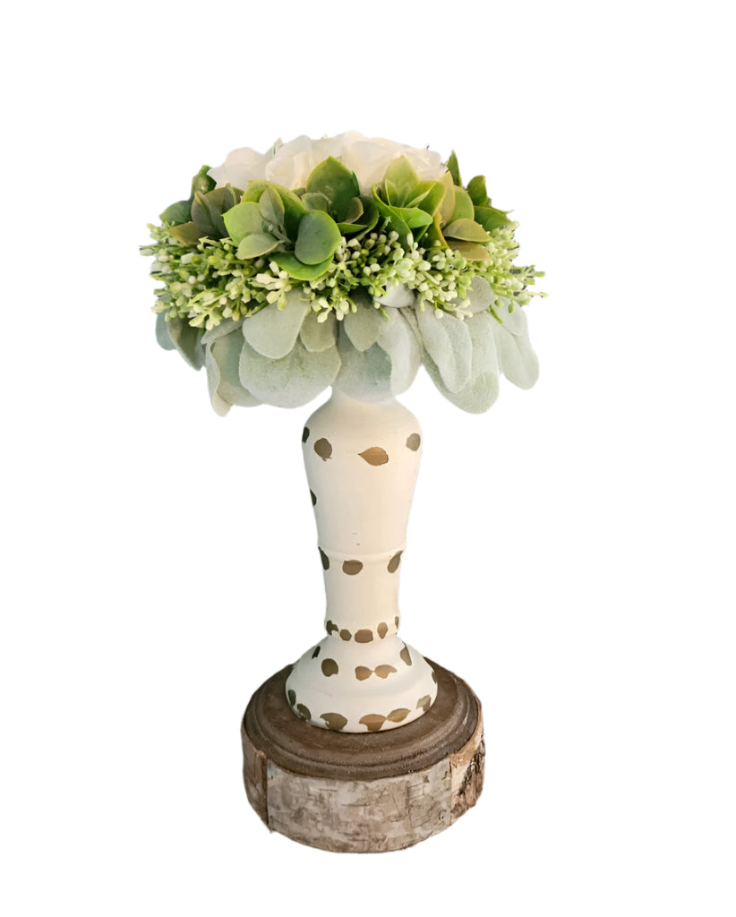 6" Round Floral Orb