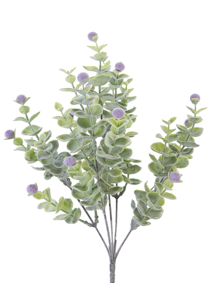 14" Frosted Eucalyptus Pick, Lavender