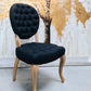 Ellie Linen Tufted Chair, Black
