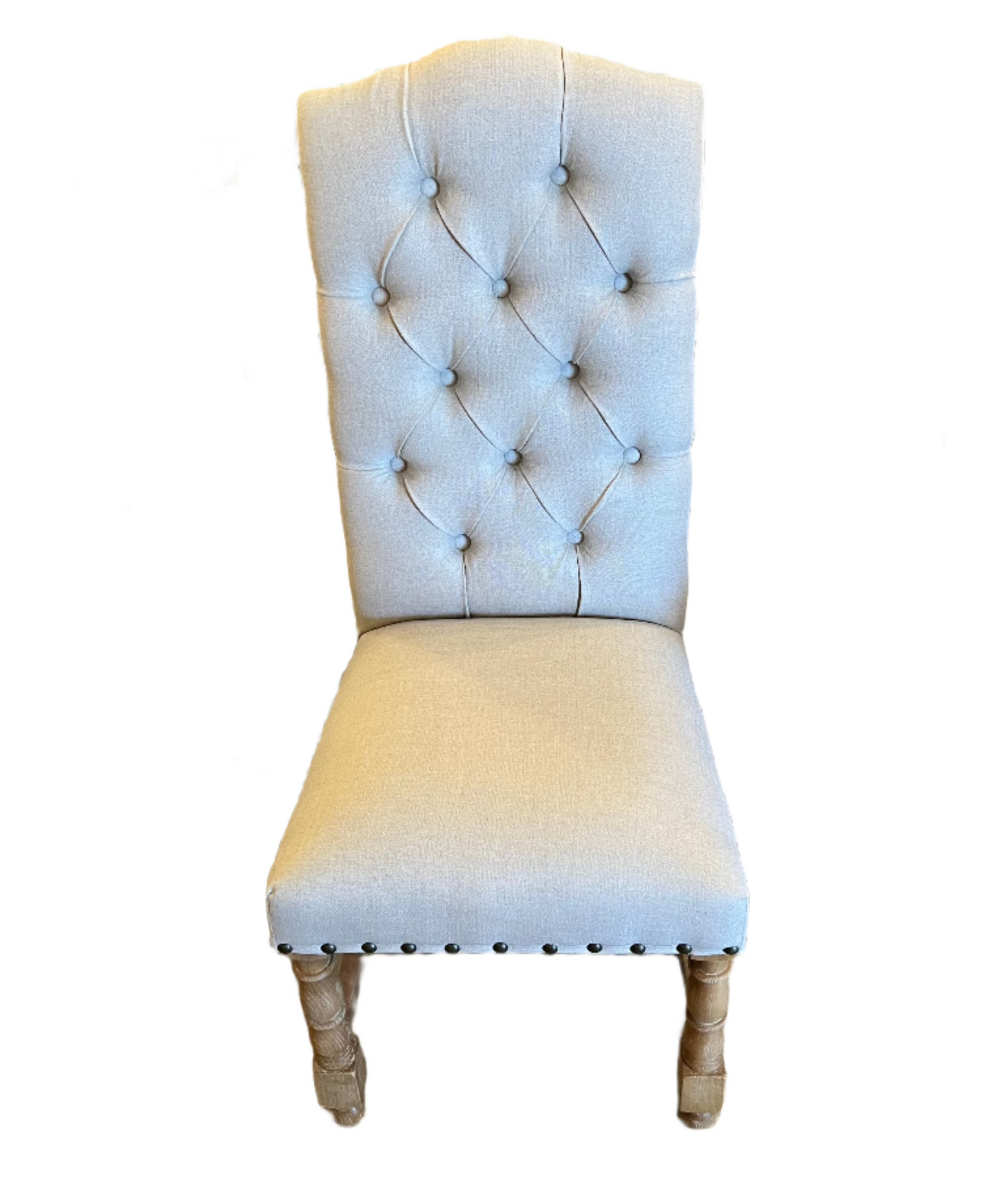 Preston Natural Linen Tufted Chair