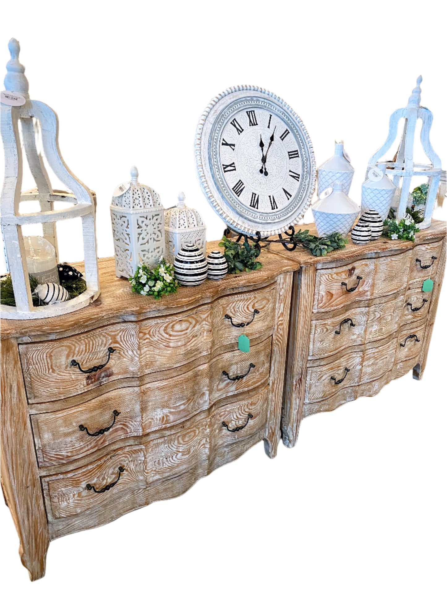 Piper Scalloped Oversized Nightstand or Chest (Whitewash)
