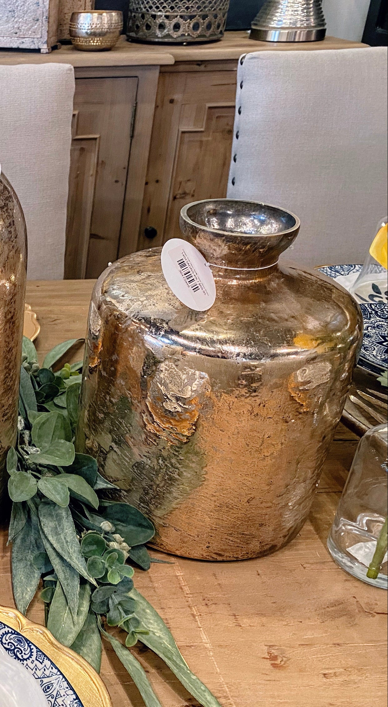 Copper Gold Glass Bottle Vase (Various Sizes)