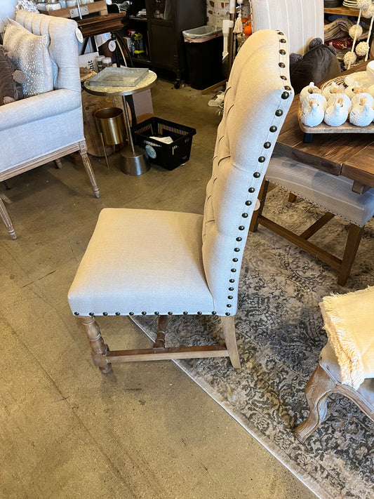 Preston Natural Linen Tufted Chair