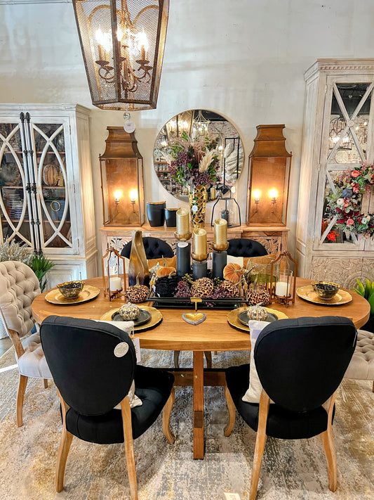 Ellie Linen Tufted Chair, Black