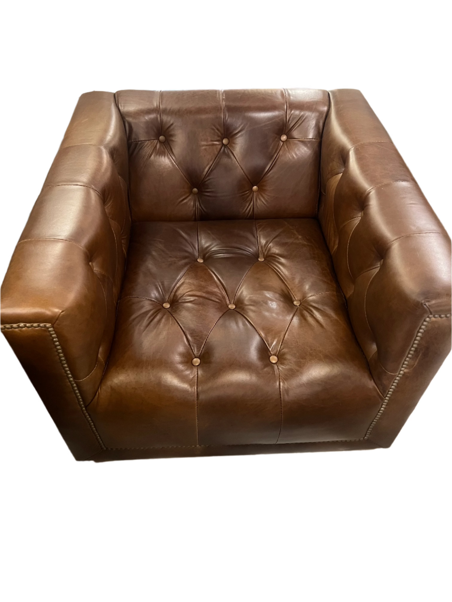 Gianni Swivel Chair, Dallas Chestnut