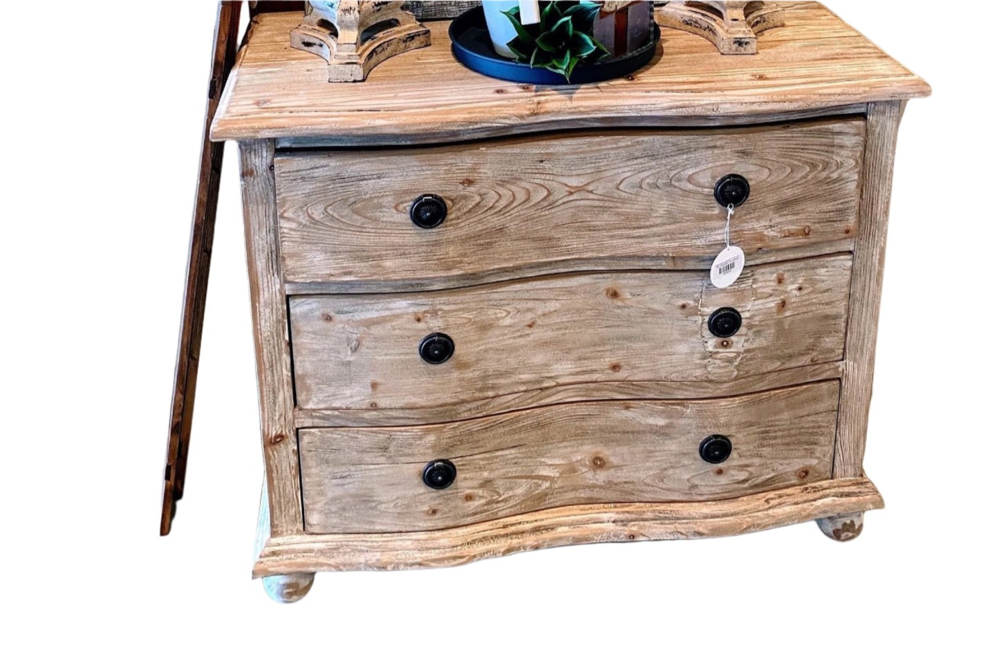 Dakota Solid Elm Nightstand (Whitewash)
