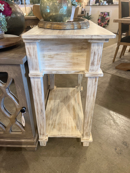 Whitewash Fretwork Chest/Nightstand