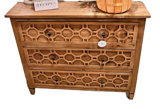 Honeycomb Fretwork Nightstand (Natural)