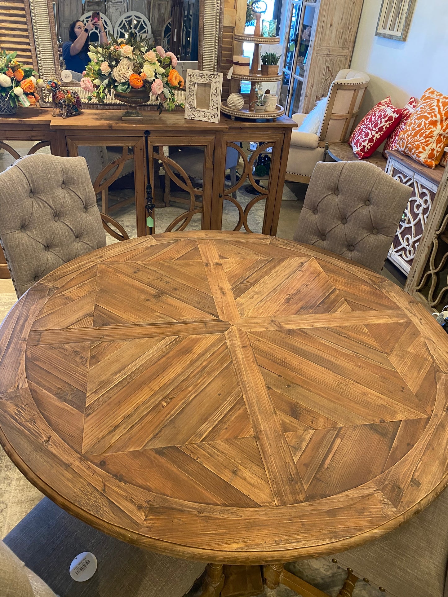 Penelope 55" Parquet Dining Table