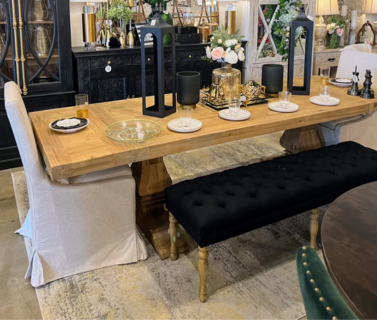 Elliot Extension Dining Table, Solid Elm (Natural)