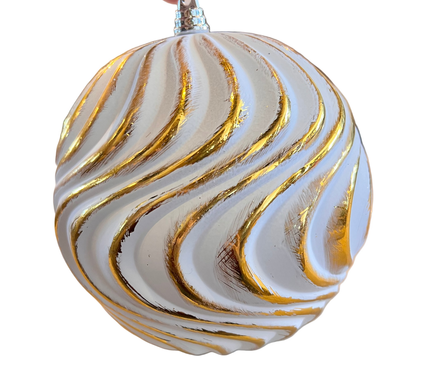 Water Ripples Two-Toned Ball Ornament (Various Colors)