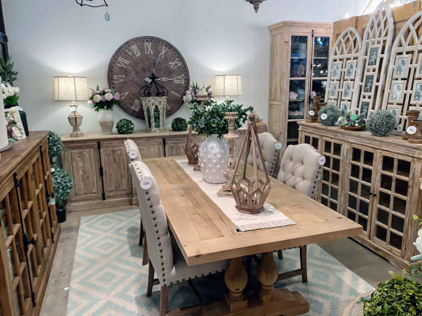 Logan 7' Solid Elm Wood Dining Table (Natural)