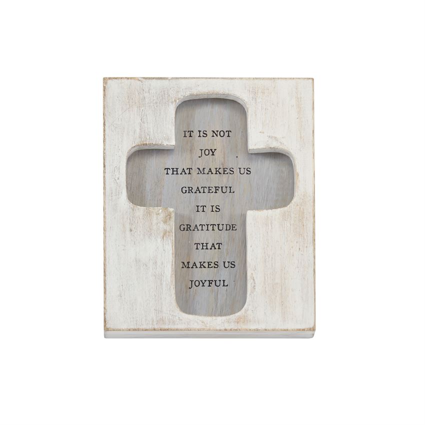 Wood Cross Plaque ( Various Styles)