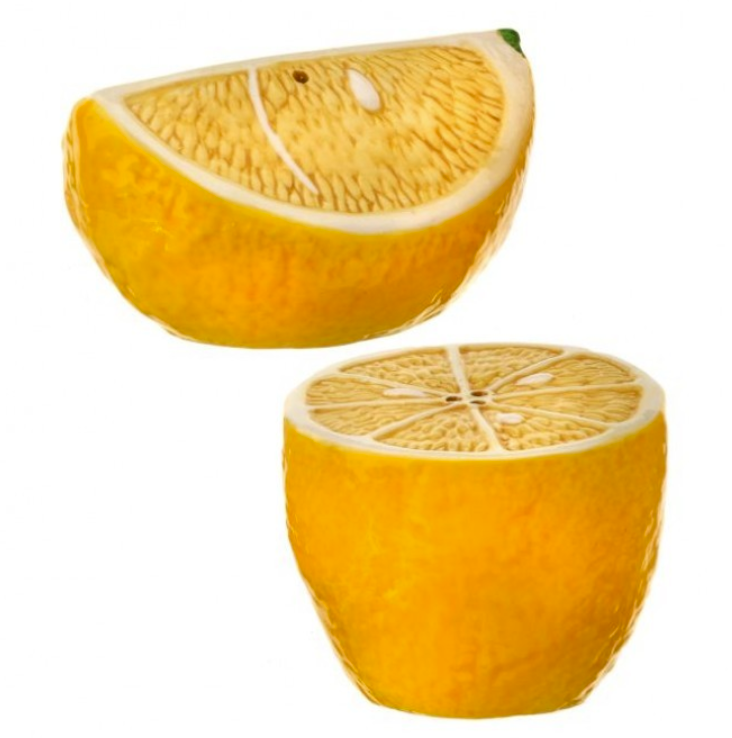 Lemon Salt & Pepper Shakers, Set of 2