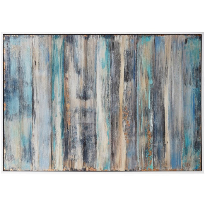 Mediterranean Meditation Framed Abstract Oil Painting on Canvas