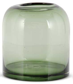 Green Transparent Glass Vase (Various Sizes)