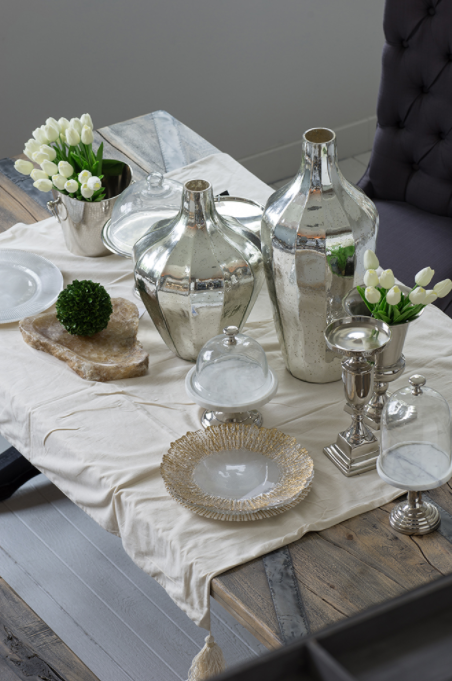 Antiqued Mercury Glass Vase